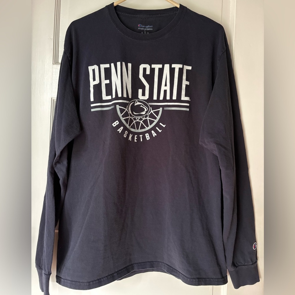 Champion Navy Penn State Basketball Long-Sleeve Tee